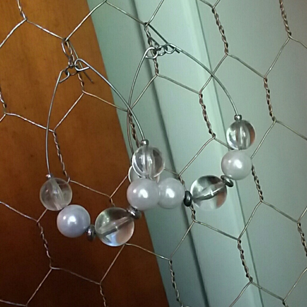 Beaded pearl earings